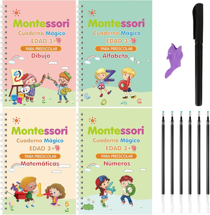 PACK 4 CUADERNOS MAGICOS GRATIS 🎁ESCRITORIO DE APRENDIZAJE CON PROYECTOR LED 🧸