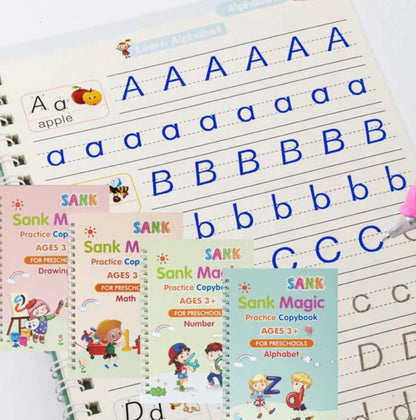 PACK 4 CUADERNOS MAGICOS GRATIS 🎁ESCRITORIO DE APRENDIZAJE CON PROYECTOR LED 🧸